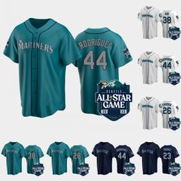 Seattle Jersey 44 Julio Rodriguez Mariner 2023 All-Star Game Adam Frazier Eugenio Suarez Paul Sewald Robbie Ray Diego Castillo Ty Frankrijk Carlos Santana Jesse Winker