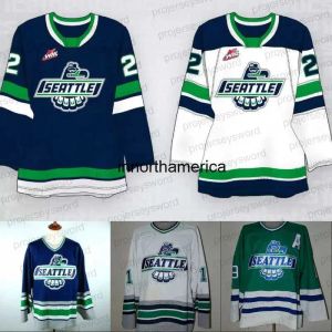 Maillot de hockey des Thunderbirds de Seattle Kyle Fecho 25 Schmidt 7 Ferone Malgunas 26 Chapman Witt 5 Benke 6 Spiller 22 Clymer 12 Marleau 24