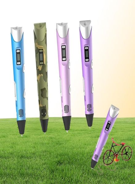 Pen d'imprimante 3D de deuxième génération DIY sans filament ABSPLA PACKS ARTS 3D Pen Drawing Creative Gift For Kids Design Painting USB8474742