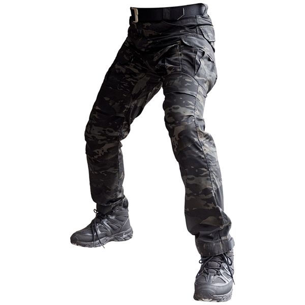 Sector Seven IX2 Military Multi Pockets Cargo Pantalones Camuflaje oscuro Pantalones tácticos regulares Pantalones activos para hombres 201217