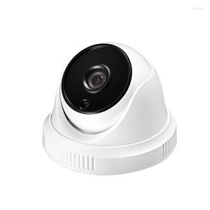 Seguridad 48V POE Mini Domo Cámara IP Red Interior H.265 Visión nocturna infrarroja Micrófono incorporado Compatibilidad con terceros