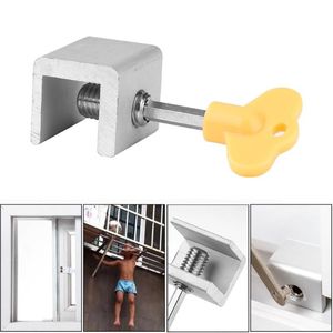 Beveiliging Anti-diefstal Key Lock Aluminium Legering Raam Glijdende deuren Beperking Deur Huishoudelijke hardware voor baby Kids veiligheid