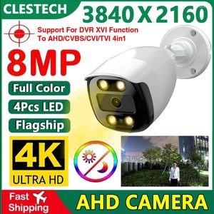 Caméra de vidéosurveillance de sécurité AHD 5MP 24H, réseau de Vision nocturne polychrome lumineux, 4Led Coaxial numérique H265, étanche IP66 pour l'extérieur