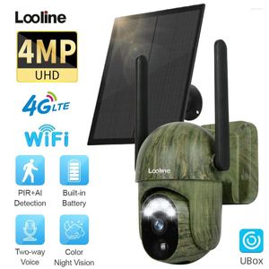 Beveiliging Zonnecamera 4G SIM Draadloos Buiten Waterdicht Nacht Full Color Mens-/dierdetectie Wildlife Surveillance