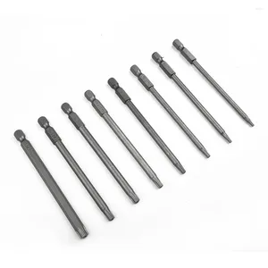 Embouts de tournevis de sécurité inviolables, longue portée de 100mm, Torx magnétique en acier allié T8/T10/T15/T20/T25/T27/T30/T40