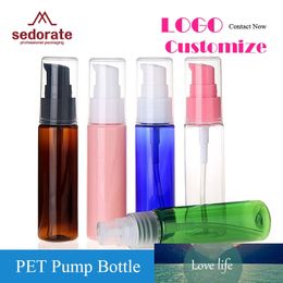 Desidge 30 stks / partij 30 ml Pet Cream Pump Flessen Cosmetische Hervulbare Flessen Roze Plastic Fles Duidelijke Pet Containers ZM018