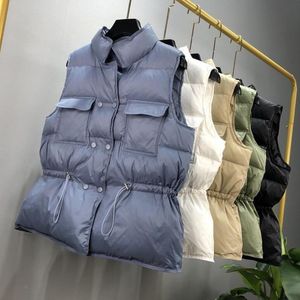 SEDUTMO hiver duvet de canard femmes gilet tunique vestes courtes automne gilet décontracté bouffant veste Slim Parkas ED1104