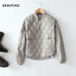 Sedutmo Winter Ultra Light Duck Down Coat Dames Down Jackets Short Black Puffer Jacket Oversize Autumn Parkas ED475 201102