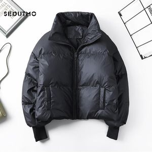 SEDUTMO invierno mujer pato abajo chaquetas abrigo de gran tamaño corto negro Puffer chaqueta Casual otoño Parkas ED916