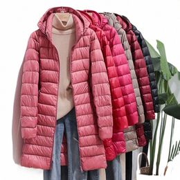 Sedutmo hiver femmes doudoune Lg Ultra léger mince manteau décontracté veste bouffante mince enlever Parka à capuche ED1275 H5O3 #