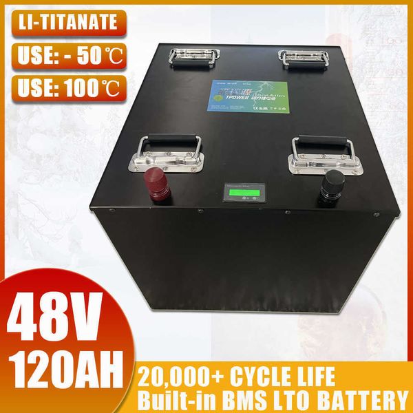 Se ve 100% NUEVO NUEVO 48V 120AH 7000W La batería de titanato de litio de clase A utiliza celdas de bolsas de 2.4V LTO para almacenamiento de energía solar RV