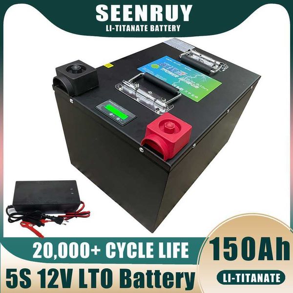 SAVERRUY 12V 150AH LTO PADE PACK LITHIUM Titanate Batterie BMS 5S pour Station de base de la station de base Solaire Solaire Caravane