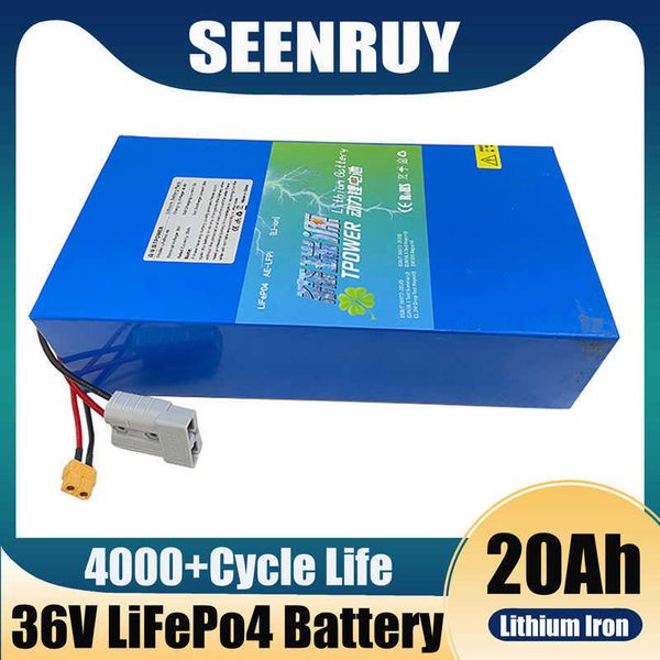 SEWSRUY 36V 20AH LIFEPO4 BATERÍA CON BMS 12S PARA 1000W 750W TRICYCLE ELÉCTRICO BICCLE UPS Scooter de bicicleta e-bike