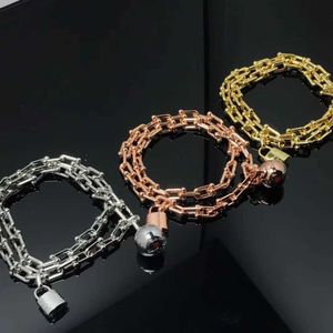 Seiko Edition ~ t Home SWDE tête de verrouillage à bille ronde série Hardwear Double chaîne Double couche Bracelet enroulé en spirale V Bracelet en or