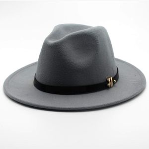 Seioum New Brand Wool Men's Black Fedora Hat Para Caballero Lana de ala ancha Jazz Church Cap Vintage Panama Sun Top Hat D19011102