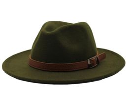Seioum Special Filt Hat Men Fedora hoeden met riem dames vintage trilby caps wol fedora warme jazz hat chapeau femme feutre d1901111706838