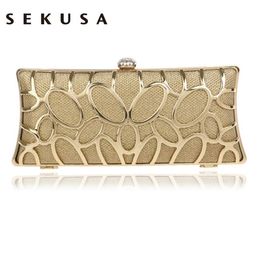 SEKUSA CRAUCHE FEMME DIAMANDS METAL HOLOW OUT SAL FEMMES SALS ALLIAGE ALLIAGE MIXE COLOR-COULEUR SALLE SALS DE SOIRGE Y18103199B