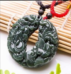 Sélectionnez Hetian Jade Qingyu Dragon Phoenix Pendant Lovers01236856724681951