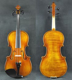 Copia posterior de 1 pieza SELECCIONADA de Antonius Strad Viotti 1709 Master Violin Tamaño 4/4 #2612, con madera europea
