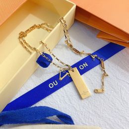 Geselecteerde luxe merk ketting unisex -stijl kettingen ontworpen voor mannen en dames lange ketens klassieke kwaliteit sieraden mode mode vrienden feest geschenken