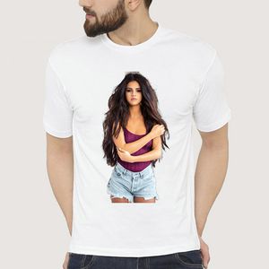 Selena Gomez T-shirt Sel korte mouwjurk S Wie zegt Tees Pure KleurenFast Picture Kleding Kwaliteit Modal Tshirt