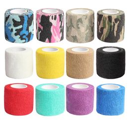 Zelfklevende tape Samenhangende wikkelbandages Camouflagewikkeltape voor de jacht Sterke elastische stretch 12 kleuren4270049