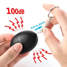 Outdoor gadgets zelfverdediging alarm 100db ei vorm beveiliging beschermen waarschuwing persoonlijke veiligheid schreeuw luid sleutelhanger noodalarm voor kinderoogst