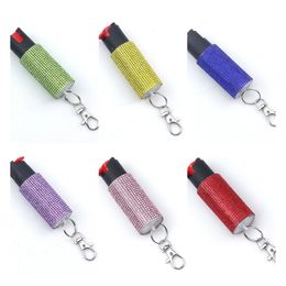 Zelfverdediging Keychains Damesontwerper Keyring Diamond Zelfverdediging Leveringen Keychain Designer Accessoires Diamant-ingelatde bag-sleutelhanger accessoires