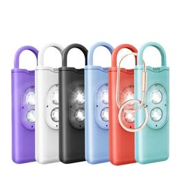 ALARME SIRENS SURENCE ALARME DE SÉCURITÉ POUR LES FEMMES DES FEMMES AVEC 130 dB SOS LED Light Alarms Personal Alarms Personal Security Keychain Alarm