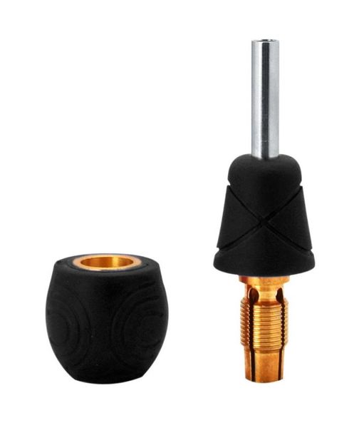 Agarre de tatuaje con bloqueo automático, cubierta de silicona, tubo con núcleo de cobre, pieza de pistola para tatuaje, mango de bloqueo automático dorado 2980549