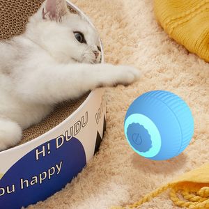 Zelf roterende bal elektrische kattenbal speelgoed USB oplaadbare slimme interactieve kattenspeelgoed abs intelligente rollende bal voor hondenspel