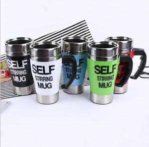 Taza de café auto agitadora. Mezclador eléctrico de café. Taza eléctrica automática de viaje. Café Mezclado. Bebida. Termo. Taza de acero inoxidable.