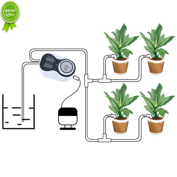 Kit de riego automático, dispositivo de riego inteligente, sistema de goteo, temporizador automático, controlador de bomba de agua de jardín para flores de plantas en maceta