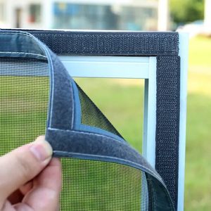 Mosquitos autoadhesivas y reutilizables para pantallas de ventana antimosquito de ventanas Tululable en verano Cortinas transparentes de malla lavable 240416