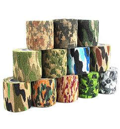 Auto-adhésif non tissé 5 cm x 45 m Camouflage Wrap fusil chasse tir cyclisme bande Camo furtif bande pour couteau EDC Tools2128532