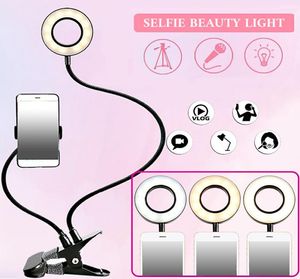 Selfie Flash anneau lumineux support pour téléphone portable caméra LED bras Long USB pince sur USB 10 niveaux de luminosité pince Mobile light9057732