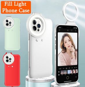 Étui de téléphone mobile portable à selfie Light pour iPhone 12pro max flash lind ringer fill couvercle arrière pour iPhone 1212 pro nouveau cas1418163