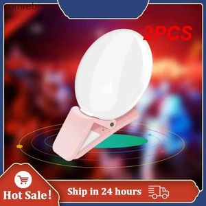 Selfie Lights 2 STKS Universele Telefoon Selfie LED Ring Flitslicht Draagbare Telefoon Selfie Lamp Lichtgevende Clip Lamp Camera Fotografie VideoL240116