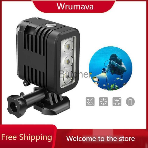 Selfie Lights 45 metros luz de video a prueba de agua buceo foco LED Gopro Go Pro 111097 luz de relleno subacuática accesorios de cámara de acción x0724