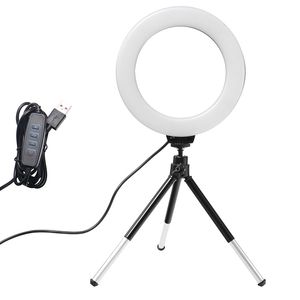 Selfie Lights 6inch Ring Light avec trépied LED Anneau lumineux Lampe Lumière Rim Song Lighting pour Pographie Selfie Ringlight Right Ligth 230904