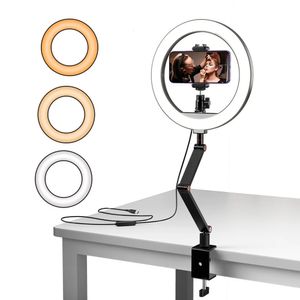 Selfie Lights APEXEL Selfie-ringlicht Pography Led-rand van lamp met optionele mobiele houder Montage statief Ringlicht voor live video 231204