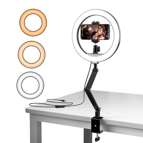 Selfie Lights APEXEL Selfie Ring Light Pographie Led Jante De Lampe avec Support Mobile En Option Support De Trépied Ringlight Pour Vidéo En Direct 231204
