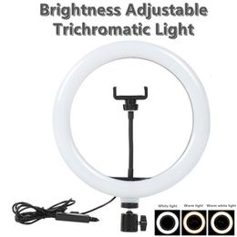 Selfie Lights Cadeau de Noël 10 12 14 pouces Dimmable LED Selfie Ring Light avec support sans trépied 160 cm Lampe Pographie Ringlight Téléphone 230904