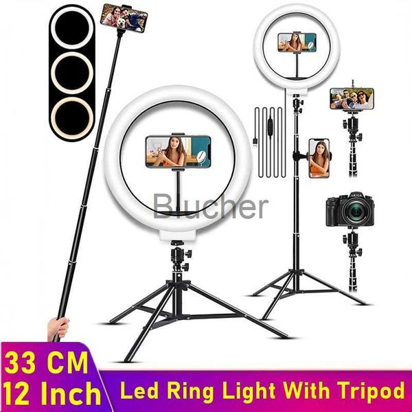 Selfie Lights Dimmable LED selfie ring fill light Caméra mobile Anneau lumineux à LED avec trépied pour la vidéo de maquillage en direct Aro De Luz Para Celular trépied x0724