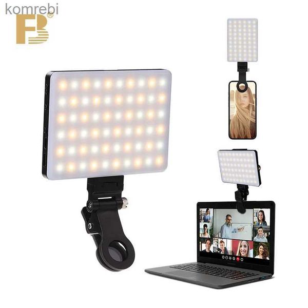 Selfie Lights FB RGB LED Lumière Vidéo Photographie Clip Rechargeable Lumière de Remplissage Dimmable 24 Effets d'éclairage pour Selfie Vlog Maquillage TikTokL240116