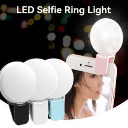 Selfie Lights LED Selfie Ringlicht Oplaadbaar Draagbaar Clip-on Selfie Invullicht voor smartphone Fotografie Camera Video Meisje maakt UpL240116