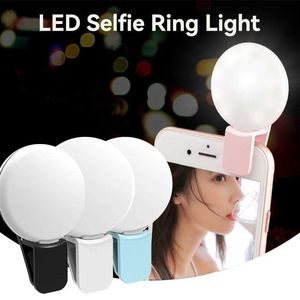 Luces para selfies Anillo de luz LED para selfies Luz de relleno para selfies con clip portátil recargable para teléfonos inteligentes Fotografía Cámara Video Chica maquillaje L240116