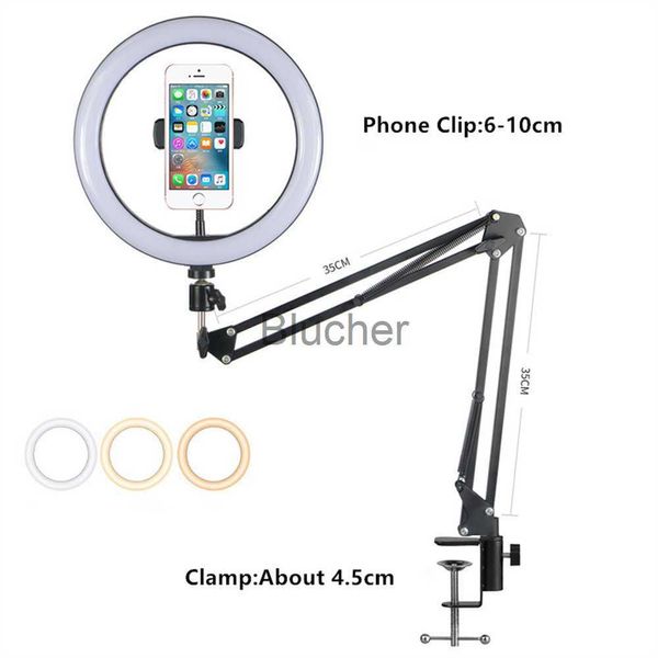 Selfie Lights Soporte de brazo articulado mágico con luz de relleno para videocámara de teléfono inteligente Cámara de acción Abrazadera Gopro Soporte de pared Tablet Webcam Studio x0724