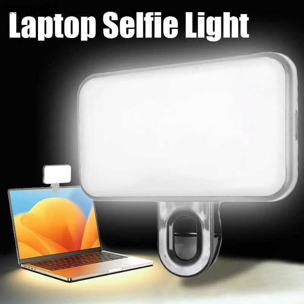 Selfie Lights Portable LED Selfie Lumière Téléphone Portable Ordinateur Portable Tablette Lampe Clip Vidéo Conférence Éclairage Webcam Lampes Rechargeable Remplissage LightL240116