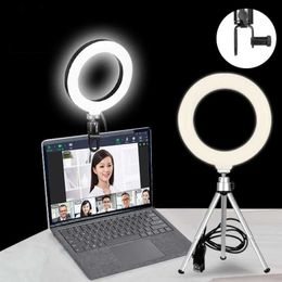 Selfie Lights Lampe annulaire portable pour selfie avec clip pour Youtube Live Streaming Studio vidéo LED Dimmable PhotographyL240116